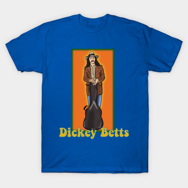 Dickey Betts of the Allman Brothers Band T-Shirt by TL Bugg